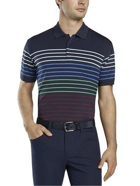 G/Fore Golf Polo Short Sleeve Shirt Twilight Variegated Stripe Mens Sz. XL